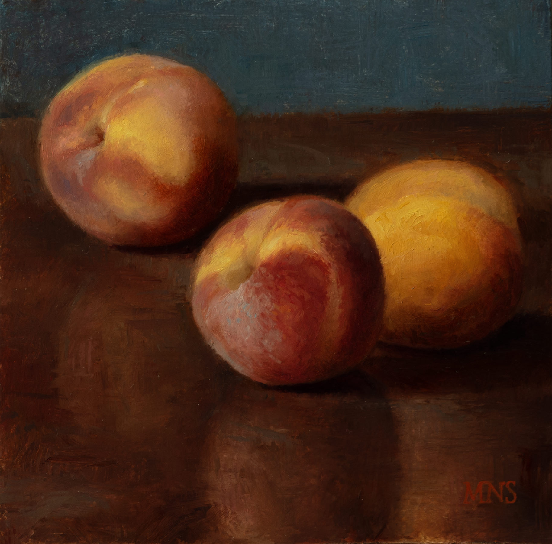 Blue and Gold oil painting